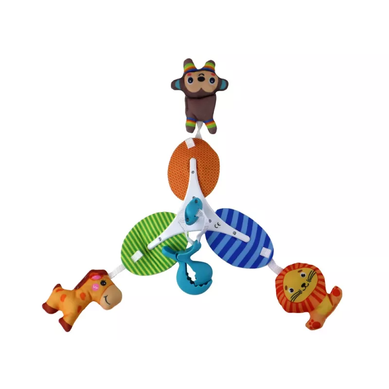 LEAN TOYS Laste mobiil Loomaklips Kaasaskantav