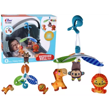 LEAN TOYS Laste mobiil Loomaklips Kaasaskantav