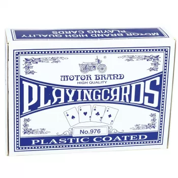 LEAN TOYS Classic mängukaardid plastikkattega sinine - pokkerisuurus, 54 kaarti, veekindlad