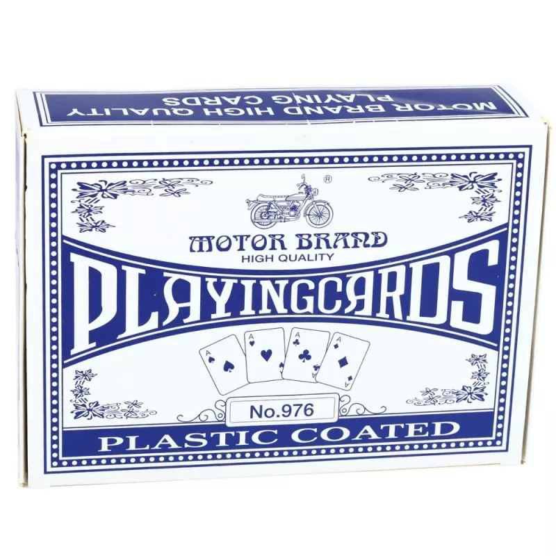 LEAN TOYS Classic mängukaardid plastikkattega sinine - pokkerisuurus, 54 kaarti, veekindlad