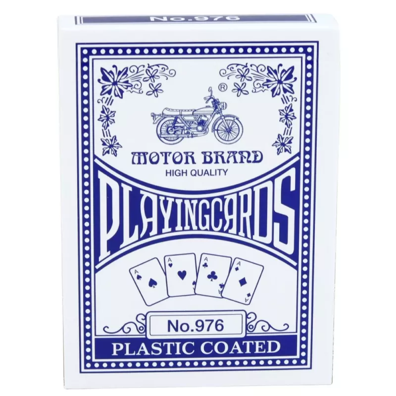LEAN TOYS Classic mängukaardid plastikkattega sinine - pokkerisuurus, 54 kaarti, veekindlad