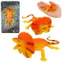 LEAN TOYS Kaelusega sisaliku kummifiguur, venitatav, realistlik, 19 cm