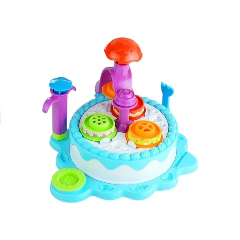 LEAN TOYS Color Clay DIY sünnipäevatort ja -maja - 24 värvi õhku kuivav modelleerimissavi komplekt tööriistade, vormide ja tarvikutega lastele alates 6. eluaastast