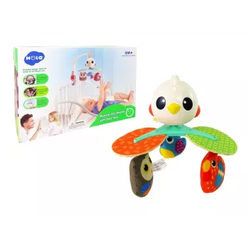 LEAN TOYS Värviliste Lindudega Meloodiakarusell Beebi Voodi- ja Jalutuskärule