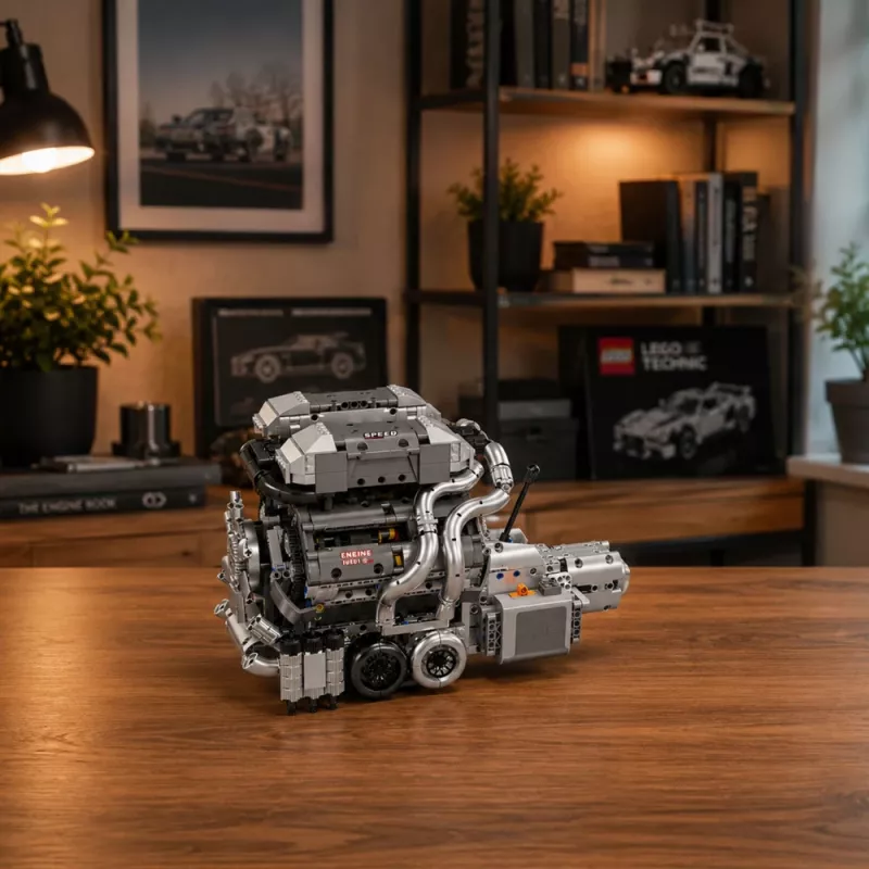 LEAN TOYS Ehitusklotsid Auto Mootor V8 Käigukast 2024 el.