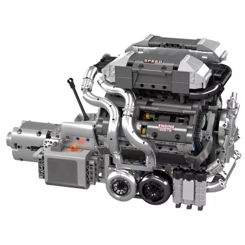 LEAN TOYS Ehitusklotsid Auto Mootor V8 Käigukast 2024 el.