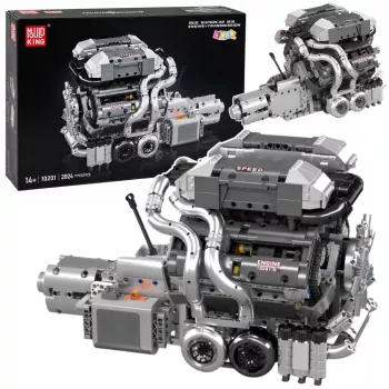 LEAN TOYS Ehitusklotsid Auto Mootor V8 Käigukast 2024 el.