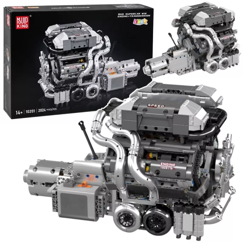 LEAN TOYS Ehitusklotsid Auto Mootor V8 Käigukast 2024 el.