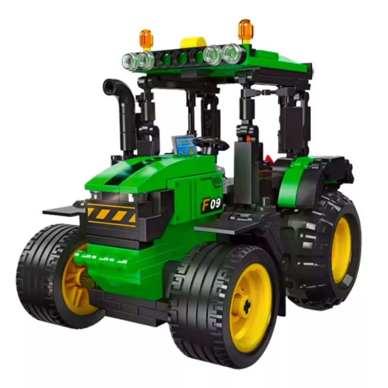 LEAN TOYS Ehitusklotsid Talu traktor Põllumajanduslik Roheline 304 tk