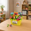 LEAN TOYS Ehitusklotsid Lilled Värviline Lilleaed Karbis 73 tk