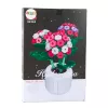 LEAN TOYS Ehitusklotsid Roosa hortensia potis 342 tk