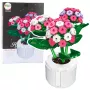 LEAN TOYS Ehitusklotsid Roosa hortensia potis 342 tk
