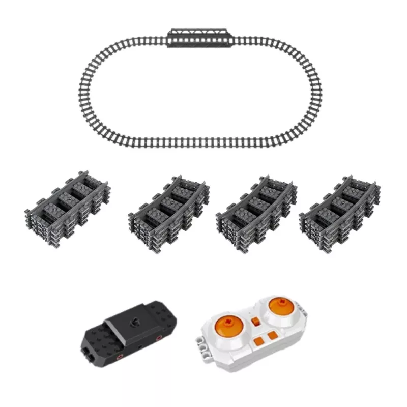 LEAN TOYS Ehitusklotsid Kaugjuhtimisega Auruvedur RC Roheline 1212 tk