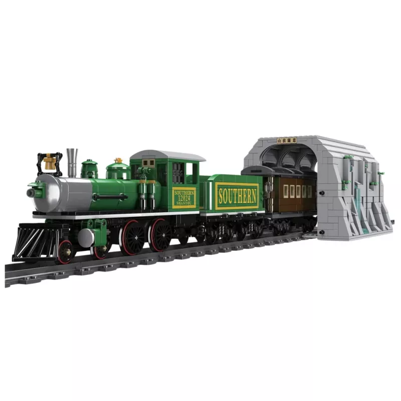LEAN TOYS Ehitusklotsid Kaugjuhtimisega Auruvedur RC Roheline 1212 tk