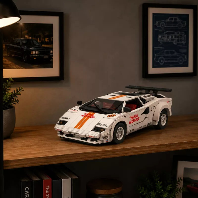 LEAN TOYS Ehitusklotsid Sportauto Kaugjuhtimisega RC Valge 1384 tk