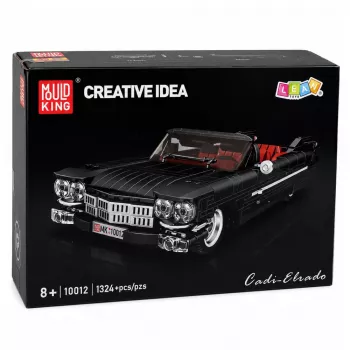 LEAN TOYS Ehitusklotsid Klassikaline Auto Cabrio Cadi-Elrado Must 1324 tk