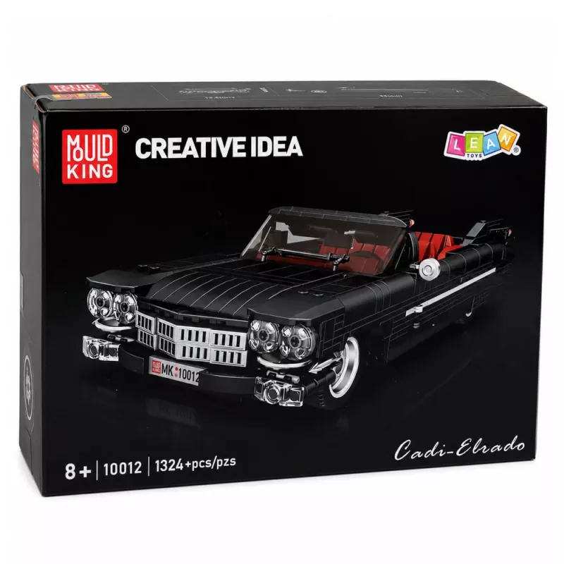 LEAN TOYS Ehitusklotsid Klassikaline Auto Cabrio Cadi-Elrado Must 1324 tk