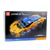 LEAN TOYS Ehitusklotsidest sportauto RC – sinine ja oranž (1883 tükki, 2,4GHz, 1:8 mõõtkava)