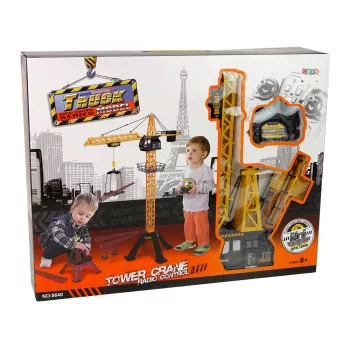 LEAN TOYS Ehituskraana R/C kaugjuhtimisega 90 cm kõrge Eiffeli torni ehitus