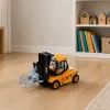 LEAN TOYS Ehitusmasin kahveltõstuk reguleeritava haaratsiga tuled helid kollane 1:43