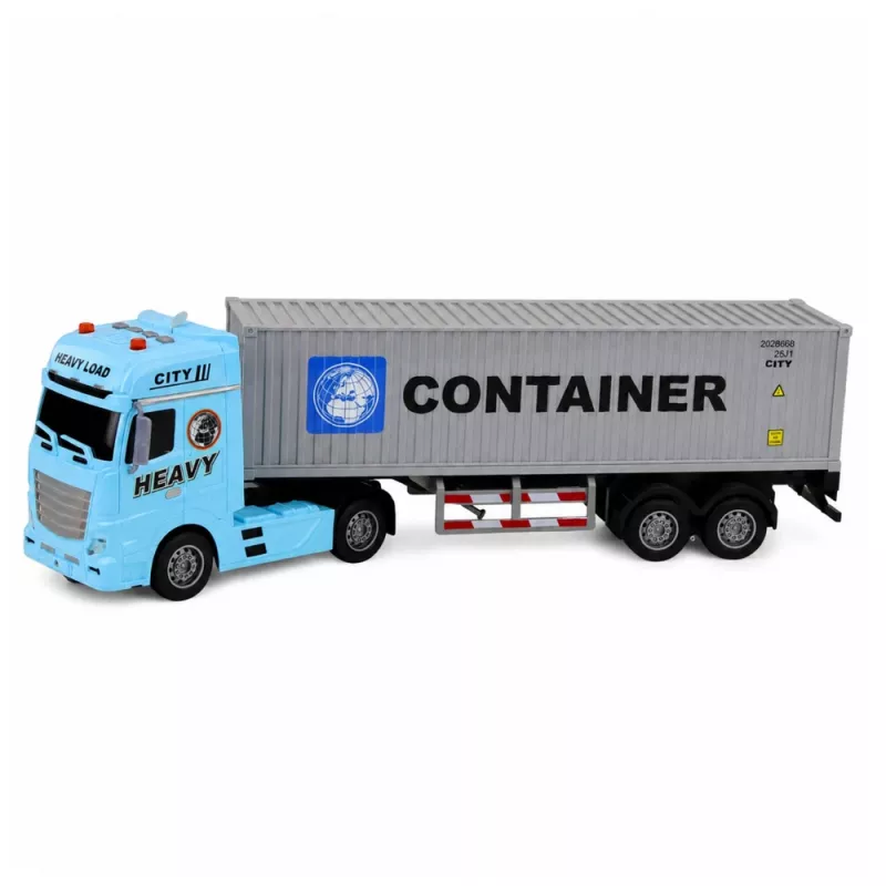 LEAN TOYS Konteinerveok avatavate uste, tulede ja helidega – Sinine, 54 cm
