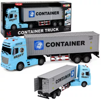 LEAN TOYS Konteinerveok avatavate uste, tulede ja helidega – Sinine, 54 cm