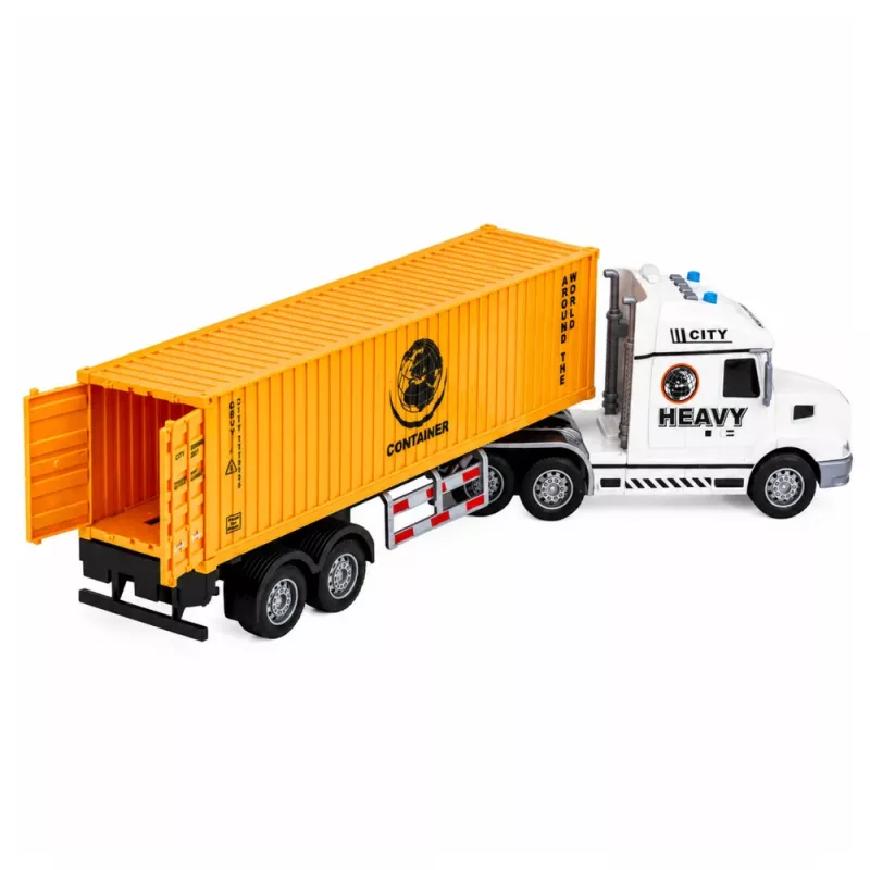 LEAN TOYS konteineriveok avanevate uste, tulede ja helidega, kollane, 54 cm