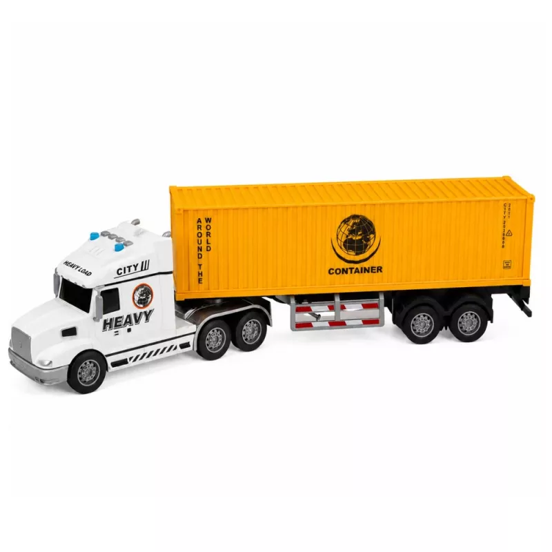 LEAN TOYS konteineriveok avanevate uste, tulede ja helidega, kollane, 54 cm