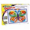 LEAN TOYS loominguline komplekt nööpmosaiik pusle seened nööpnõelad kohver 300 tk