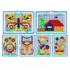 LEAN TOYS loominguline komplekt nööpmosaiik pusle seened nööpnõelad kohver 300 tk