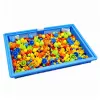 LEAN TOYS loominguline komplekt nööpmosaiik pusle seened nööpnõelad kohver 300 tk