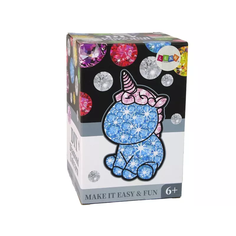 LEAN TOYS Creative Unicorn Kit DIY Diamonds Crystals Blue