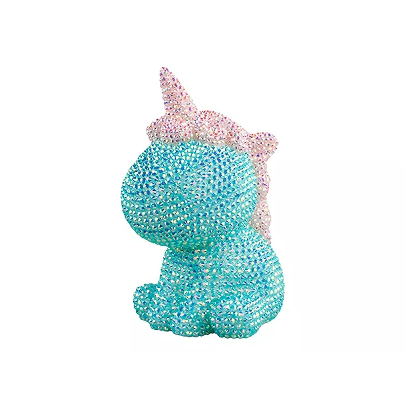 LEAN TOYS Creative Unicorn Kit DIY Diamonds Crystals Blue