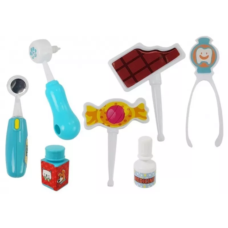 LEAN TOYS Koera väike hambaarsti komplekt. Mänguhari. Pigistatav hambapasta.
