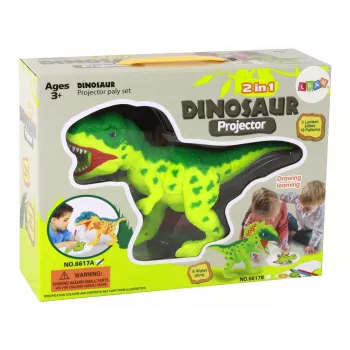 LEAN TOYS Dinosauruste projektor markerite ja šabloonidega