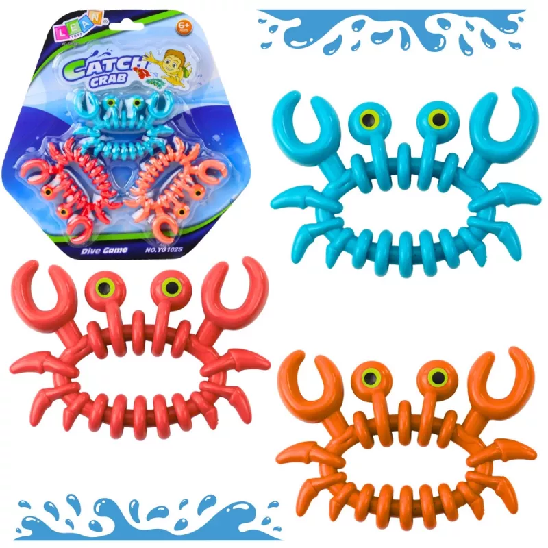 LEAN TOYS Diving Toys Water Fun Colorful Crabs 3 pcs.