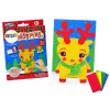 LEAN TOYS DIY Coloured Mosaic Christmas Reindeer Patching Set