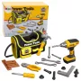 LEAN TOYS DIY tööriistakott akutrellidele, 600D polüester, must punaste aktsentidega