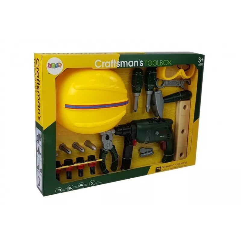 LEAN TOYS DIY komplekt akutrelli, kaitseprillide ja kiivriga