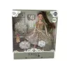 LEAN TOYS Nukk Lastele Emily Koeraga Pikkade Juustega