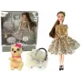 LEAN TOYS Nukk Lastele Emily Koeraga Pikkade Juustega