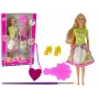 LEAN TOYS nukk pikkade juuste ja maalimiskleidiga