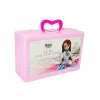 LEAN TOYS Nukumudeli riiete, riietumistarvikute ja ehete komplekt kohvris