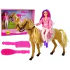 LEAN TOYS Doll Rider with Brown Pony Figures