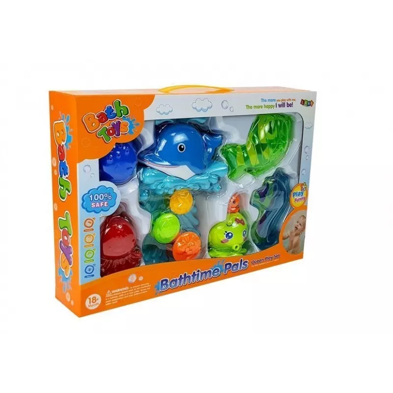 LEAN TOYS Delfiini vannikomplekt Mereelukad Plastikust juga
