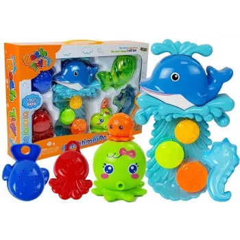 LEAN TOYS Delfiini vannikomplekt Mereelukad Plastikust juga
