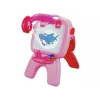 LEAN TOYS Kahepoolne tahvel kriidipulkade, statiivi ja projektoriga piltide jaoks, roosa