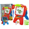 LEAN TOYS Kahepoolne tahvel kriidipulkade, statiivi ja projektoriga piltide jaoks, punane