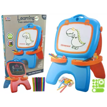 LEAN TOYS Kahepoolne Magnetiline Tahvel Siniste ja Punaste Mallidega