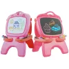 LEAN TOYS Kahepoolne Magnetiline Tahvel Roosa Mallidega